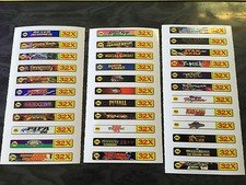 Sega Genesis 32x Sticker End Labels For All 34 Custom Cartridge Game Stickers 