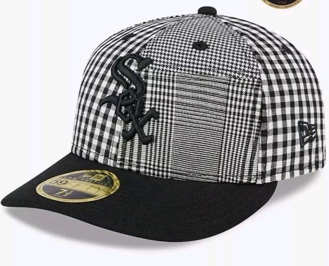 New Era Leo Fortis Trucker Cap Chicago White Sox Patch Plaid Black