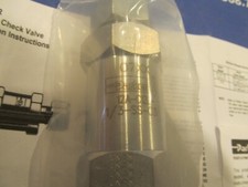 Parker 3/4" C-Series Check Valve, 1/3psi, Oxygen Cleaned, SS, 12A-C12L-1/3-SS-C3