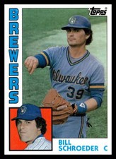 1984 Topps #738 Bill Schroeder Milwaukee Brewers Baseball Card