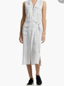 james perse linen shirt dress