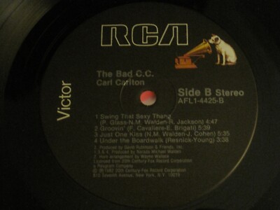 CARL CARLTON THE BAD C.C. LP ORIG '82 RCA AFL1-4425 SYNTH FUNK