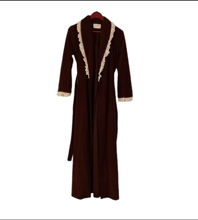 Vintage Fashion by Marilyn Trim Velour Robe Loung… - image 2
