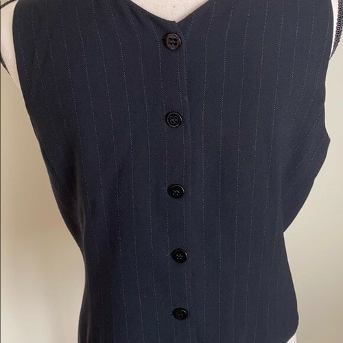 Armani Collezioni Women's Sleeveless Top Black White Size 12 - Picture 5 of 8
