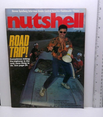 NUTSHELL MAGAZINE FOR COLLEGE COMMUNITY PROVIDENCE EDITION 1984 STEVEN SPIELBERG