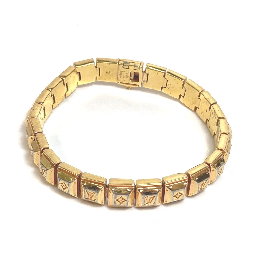 Louis Vuitton Nanogram Bracelet Gold Metal. Size M