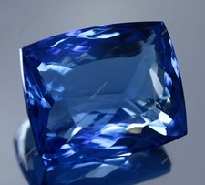 CERTIFIED 60 Ct Natural Blue Tanzania OF Tanzanite Cushion Cut Loose Gemstone