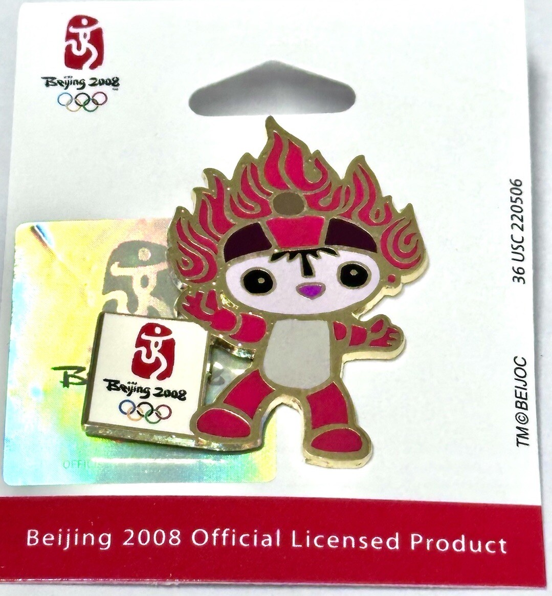 2008 Beijing Olympic Pin Flame Head Mascot | eBay
