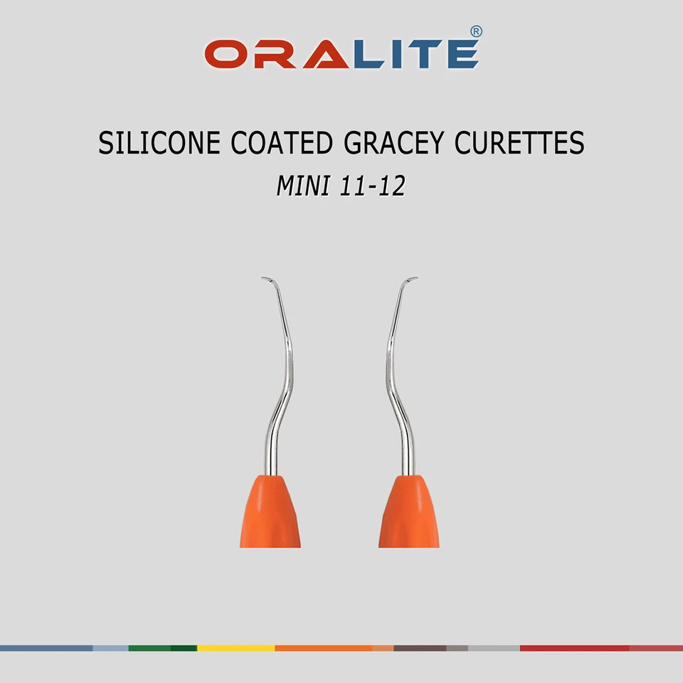 Escalador periodontal de instrumento dental Gracey Curette mini 11/12 recubierto de silicona Foto 3 de 3