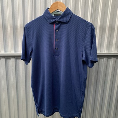 NWT Greyson Men's Small Short Sleeve Saranac Polo Mongoose Blue