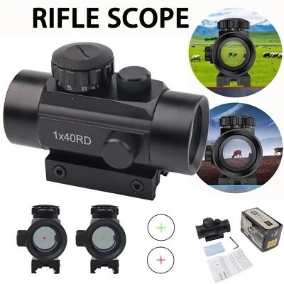 Tactical Optics Riflescope Red Green Dot Sight Scope 11/20mm Rail hunting 1X40mm