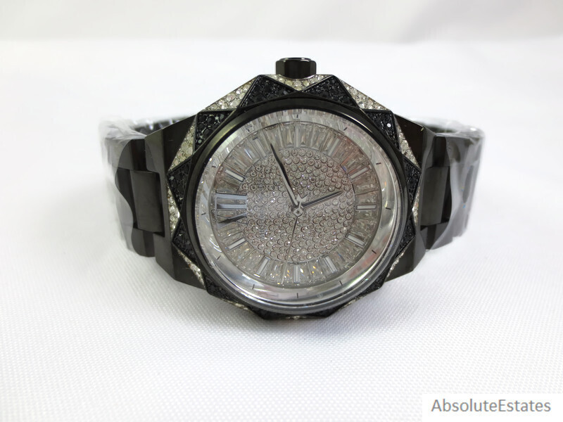 NEW Michael Kors Raquel Pave Black Oversized Crystal Watch  display picture 1