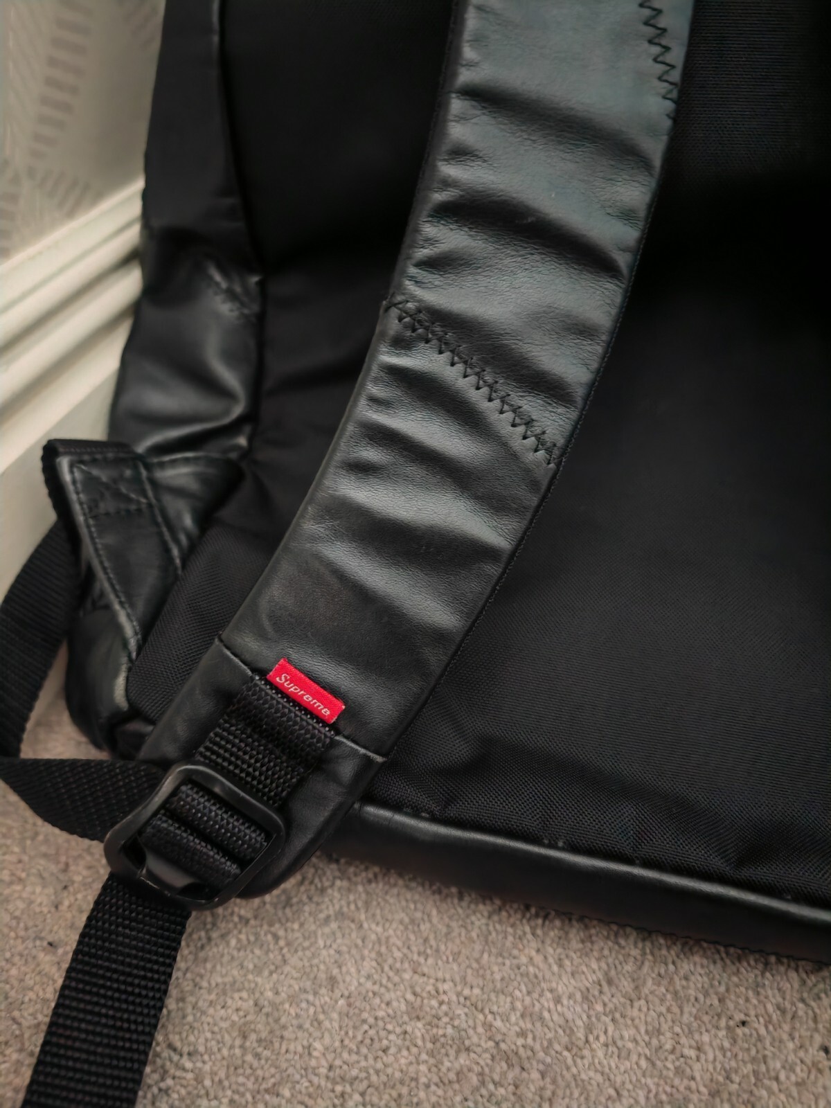 Supreme Patchwork Leather Backpack Black!!FW19 10… - image 3