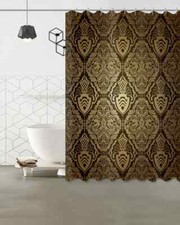 Totem On Golden Shield 3D Shower Curtain Waterproof Fabric Bathroom Decoration