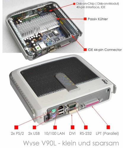 COMPUTER WYSE V90L MIT WINDOWS 98 RS-232 SERIELL LPT PARALLELPORT DVI USB #TC60 - Bild 4 von 5