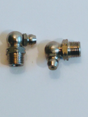 1/8-27-90 Degree STAINLESS STEEL Grease  Fitting 5pcs  7/16'' Hex