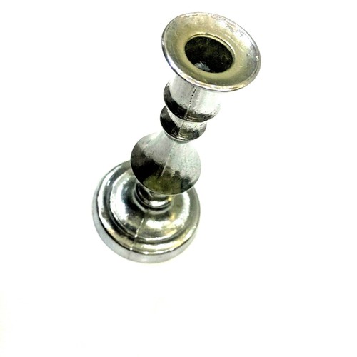 Antique Vintage silver Small Candlestick Height 10 cm base Made England Decor - Picture 7 of 7