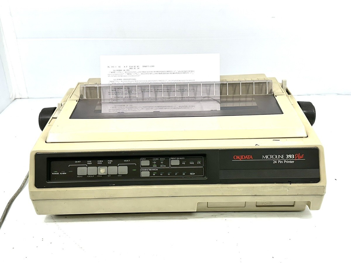 Okidata OKI Microline 393 Plus GE8283A Dot Matrix 24 Pin Printer