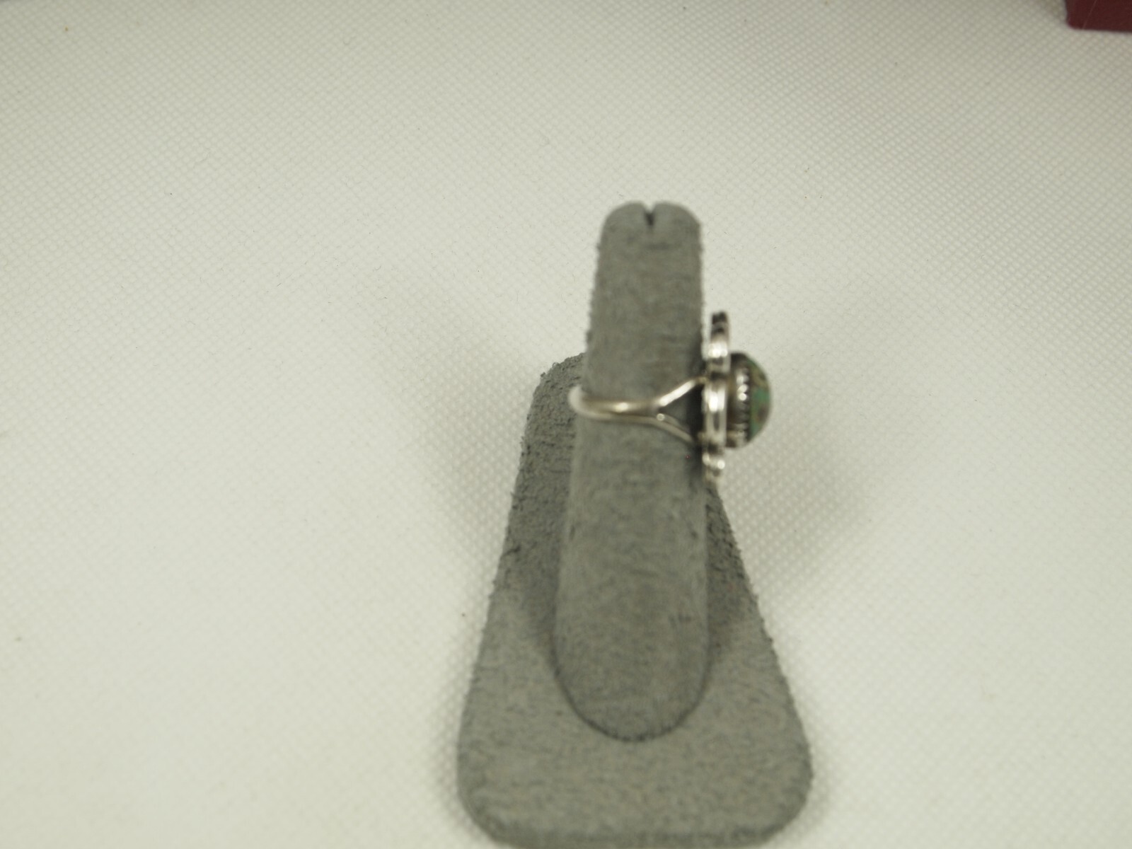 Sterling Silver Braided Scroll Work Turquoise Rin… - image 3