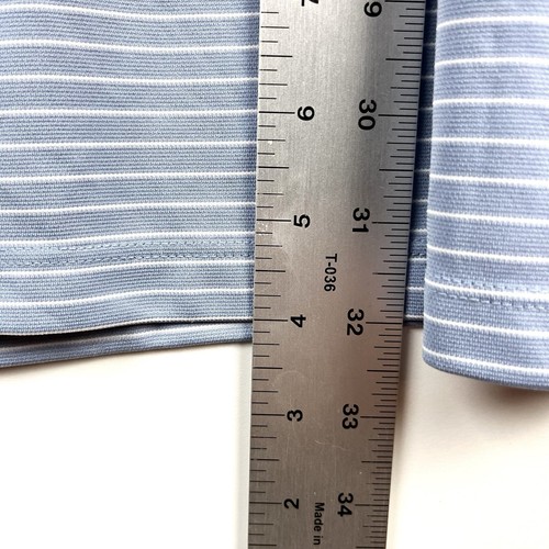 Nike Polo Dri Fit Shirt Mens 2XL Blue Striped Golf Short Sleeve Golfing Active - Picture 5 of 17