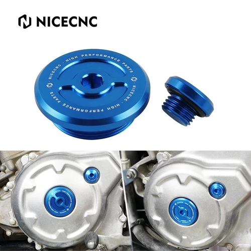 NICECNC Crankcase Cover Cap Plugs For Yamaha Raptor 700R YFM700R 2009-2026 Blue