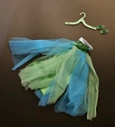 Vintage 1960s Barbie #951 SENIOR PROM Dress Blue Green Tulle + Shoes & Hanger