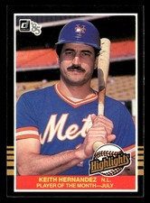 1985 Donruss Highlights #27 Keith Hernandez PLAYER OF THE MONTH [NM] [Base Set]