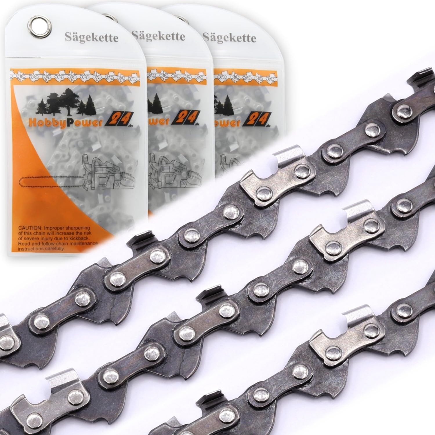 Set 3 Catene Ricambio Motosega 32 TG 192mm | Taglio Mezzo Scalpello