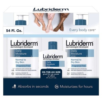 Lubriderm Daily Moisture Lotion Fragrance Free 3-pack 