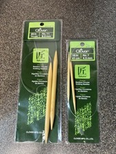 Lot of 2 Clover Takumi Bamboo Circular Knitting Needles 16in No.7  29in No.11