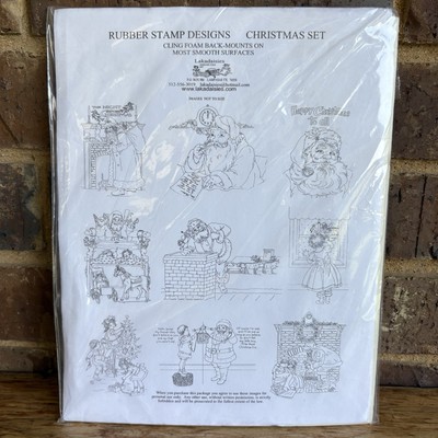 Christmas Lakadaisies Hand Did Folk Art Rubber Stamps Unmounted Cling Foam Back