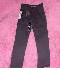 U.S. Polo Assn. Boys Straight Gray Jeans Size 12 Reinforced Knee