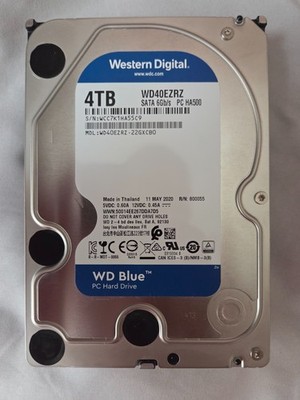 Western Digital Blue WD40EZRZ (5400 RPM, 3.5'', SATA III, 64MB Cache) 4TB HDD NAS