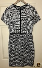 Oscar de La Renta Dress - Jaquard Mid Length Dress Size 8 NWT