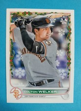 2022 Topps Holiday Colton Welker RC #HW26 San Francisco Giants 