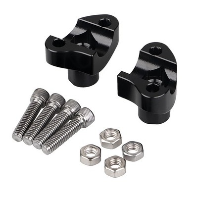 Black 1.7''Tall Handlebar Risers For Harley Fat Boy Road Super Glide Softail US