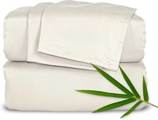 King Sheets Genuine 100 Organic Viscose Derived from Bamboo Bed Sheet Set