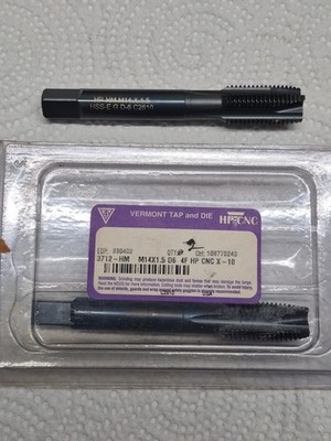 VERMONT M14 X 1.5 SPIRAL POINT TAP CNC D6 330402 HSSE G HP-HM