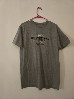Universal Studios Florida Graphic T-Shirt Gray Theme Park Souvenir Size L