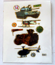 PLANCHE STICKERS - THEME MILITAIRE - NEUF SOUS BLISTER - LXSTI162
