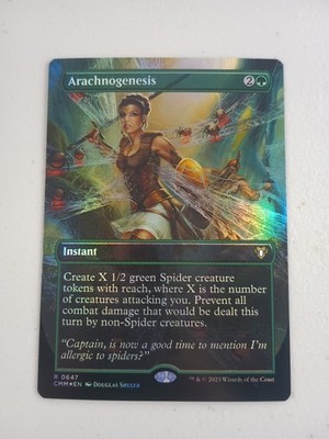 MTG, Arachnogenesis FOIL (Borderless) 647 Commander Masters Foil NM