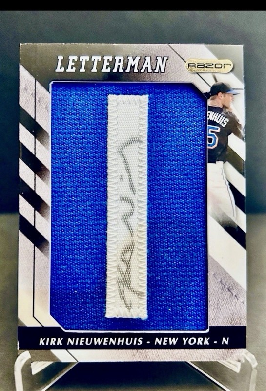 2008 Kirk Nieuwenhuis Letterman Letter Patch Autograph “I”