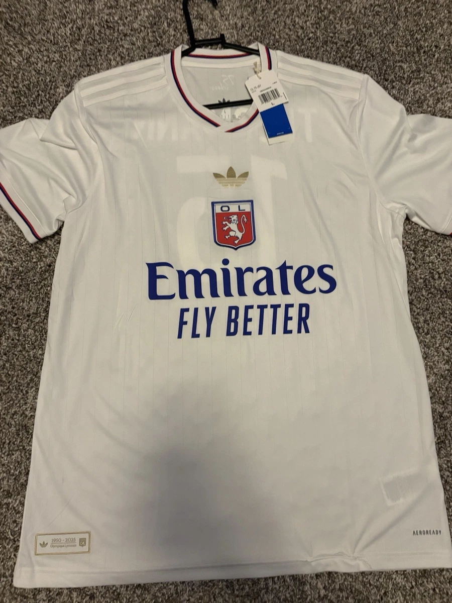 Maillot Olympique Lyonnais Domicile 2024-2025 - Édition 75 Ans, Player Version, Blanc (Homme)