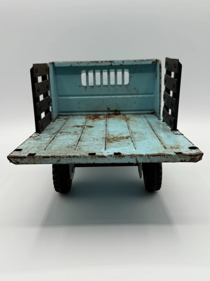 Vintage 1957 Tonka Farms Stake Truck-baby blue - image 3 of 4