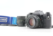 2 Lens Set [MINT] Canon AE-1 Program Black Film Camera New FD 50mm & 28mm  JAPAN