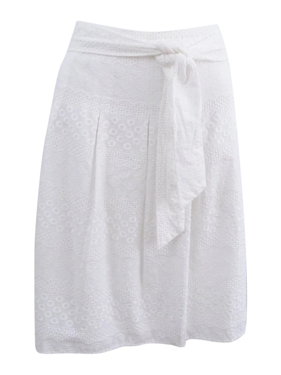 Nine West Women's Eyelet Lace A-Line Skirt