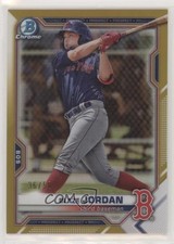 2021 Bowman Draft Chrome Gold Refractor 36/50 Blaze Jordan #BDC-182 1v3