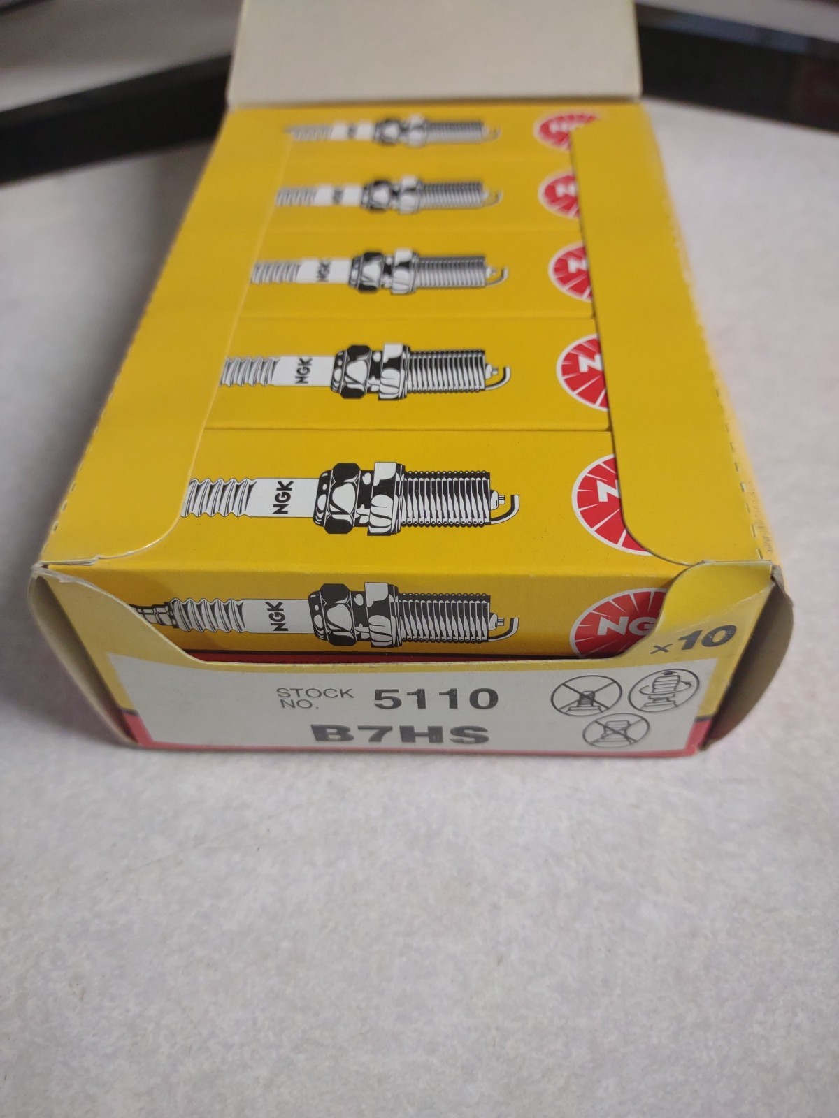 10 Pack Genuine NGK 5110 B7HS Nickel Spark Plug for Marine Motorcycle Snowmobile