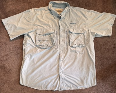 #ad Cabela#x27;s Guide Wear GXII Fishing Shirt Sz XL Blue 40 UPF Vented Nylon *Read $12.99