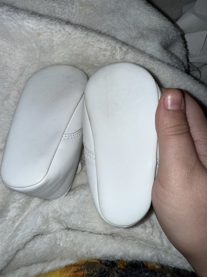L'Amour Infant Boys 3890 White Leather Dress Crib Shoes Oxford Shoes size 3 - Image 2 of 3